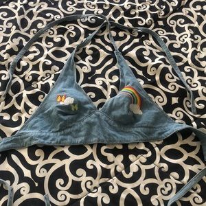 Current Mood Trippy Denim Top